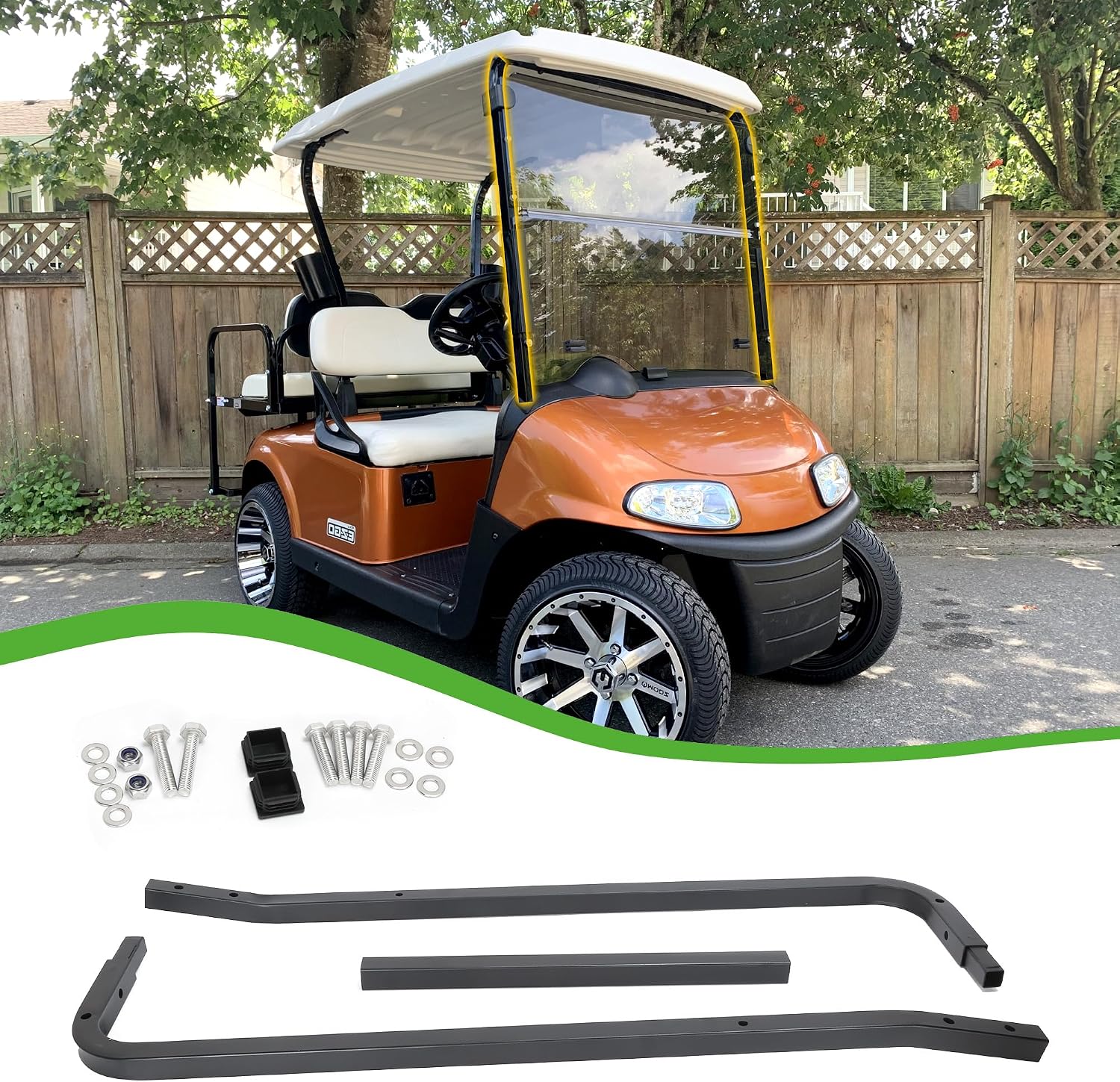 EZGO RXV Front Roof Support Brackets