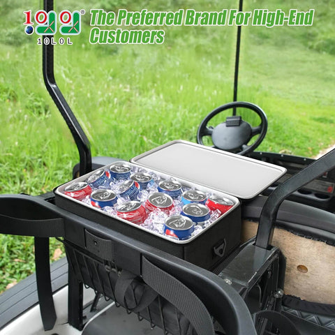 10L0L Golf Cart Ice Bag, 27L Large Capacity Waterproof Oxford Cooler