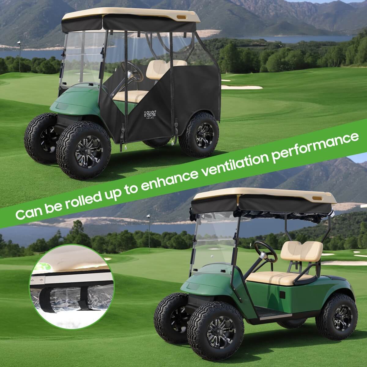 Track Style Golf Cart Enclosures