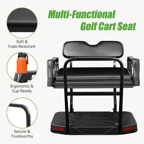 Multi-function golf cart back seat