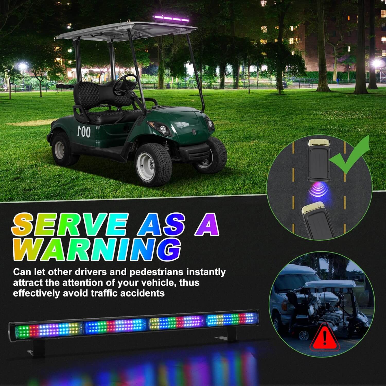 Safety warning strobe light