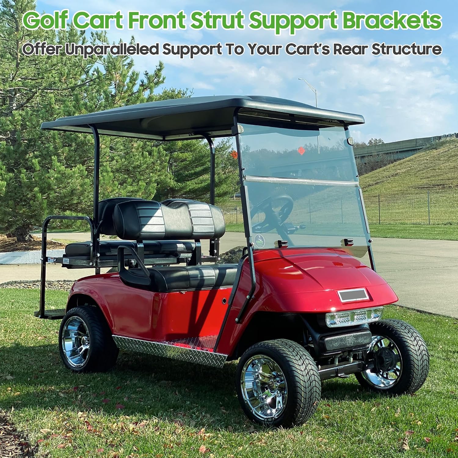 10L0L Heavy Duty Front Roof Strut Support Brackets for EZGO TXT