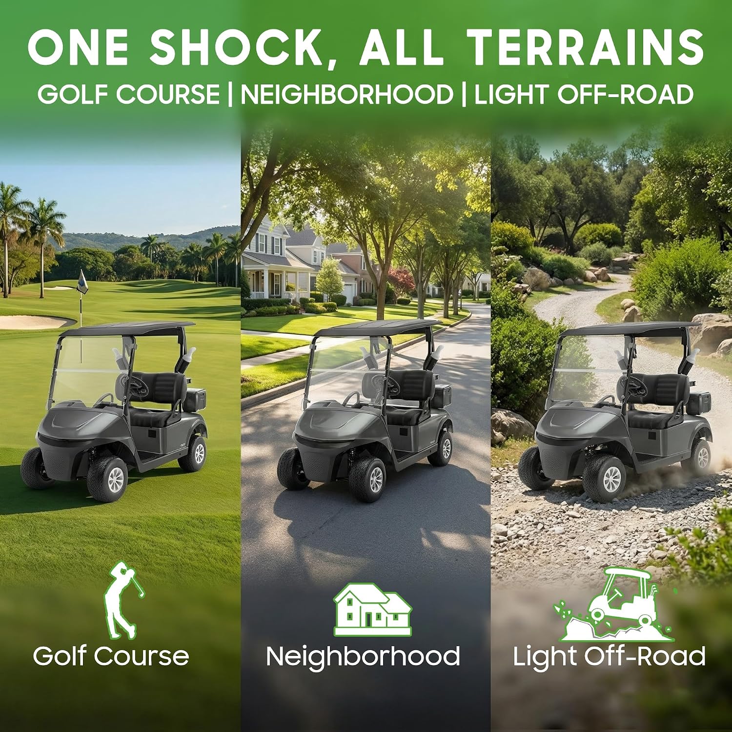 ONE SHOCK, ALL TERRAINS