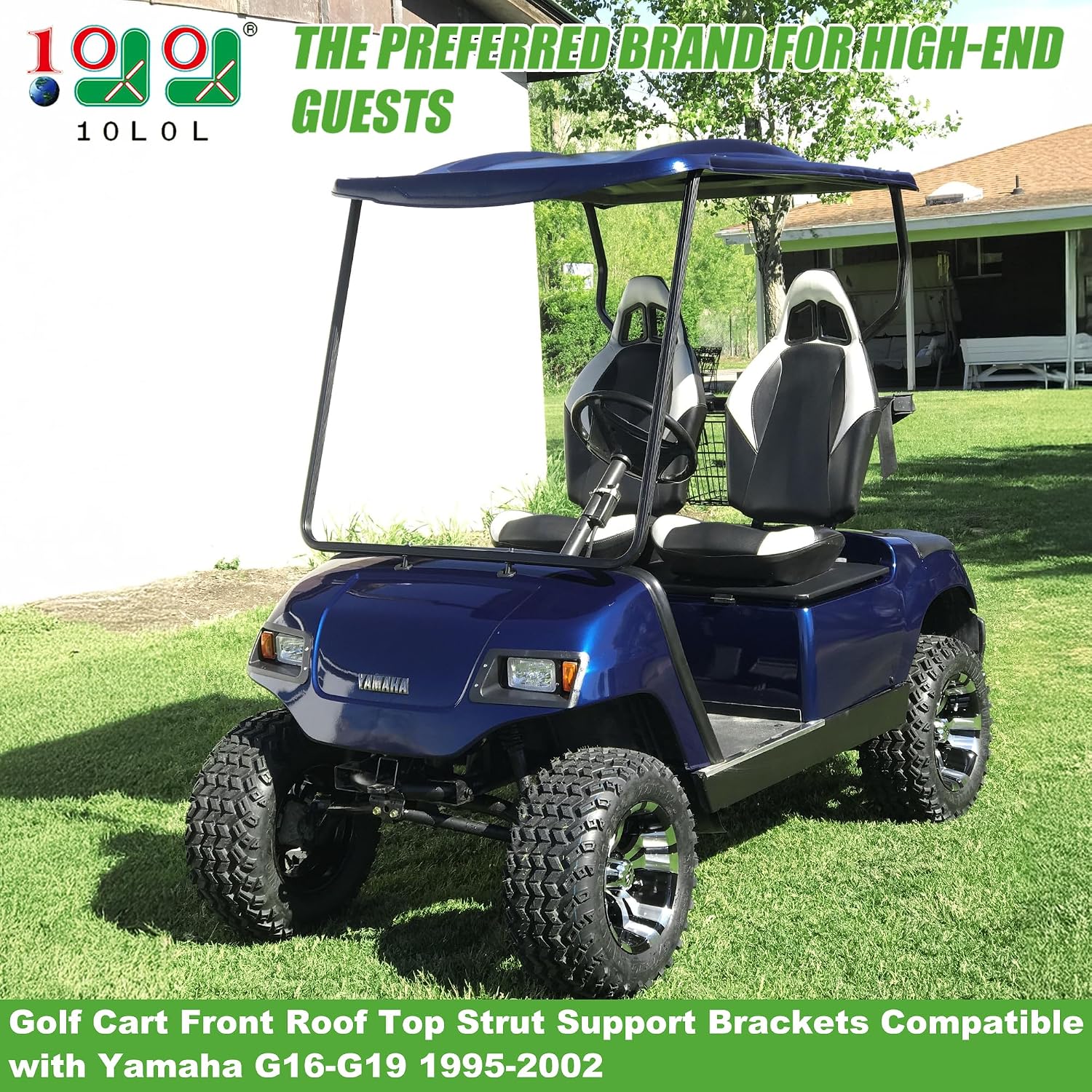 10L0L Golf Cart Front Roof Strut Brackets for Yamaha G16-G19