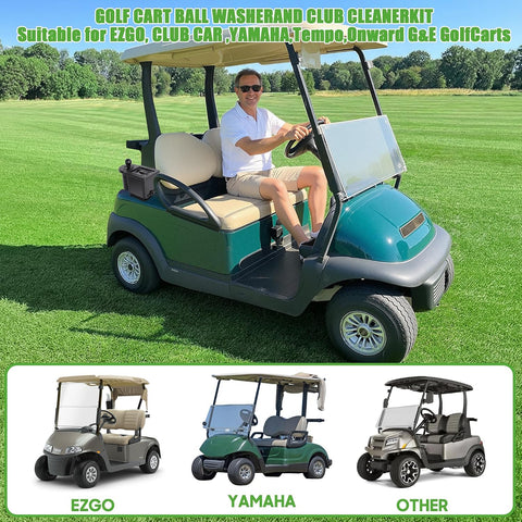 Golf Cart Ball Washer & Club Cleaner Kit