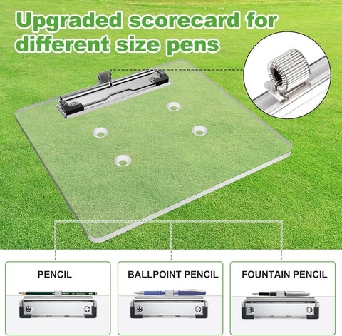 Upgraded scorecard for different size pens