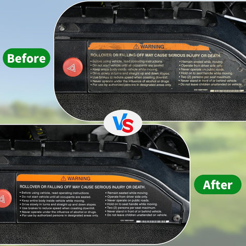 Golf Cart Steering Wheel Sticker &Dashboard Sticker Kit for Club Car Precedent