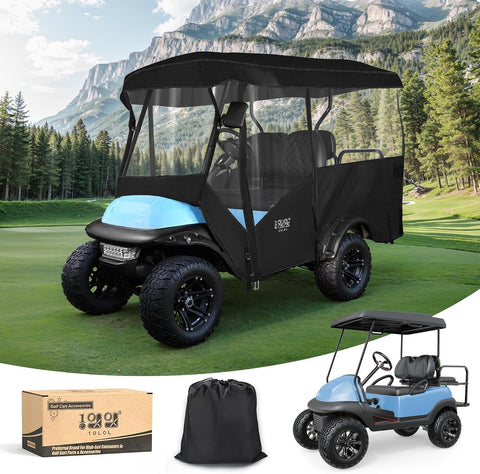 10L0L 4 Passenger Golf Cart Enclosure for Yamaha, Club Car & EZGO