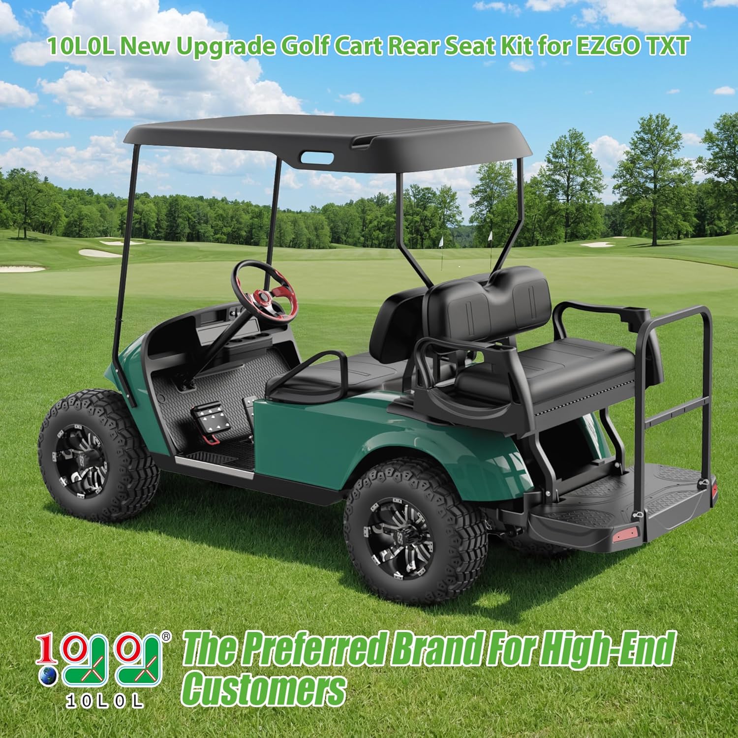 1 0L0L New Upgrade Golf Cart Rear Seat Kit for EZGO TXT