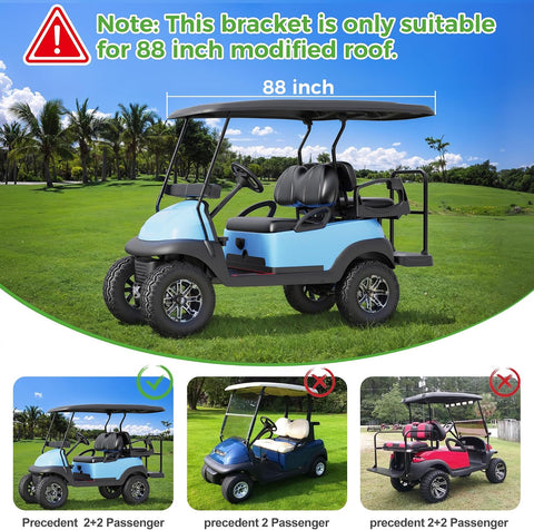 Club Car Precedent Rear Roof Support Brackets