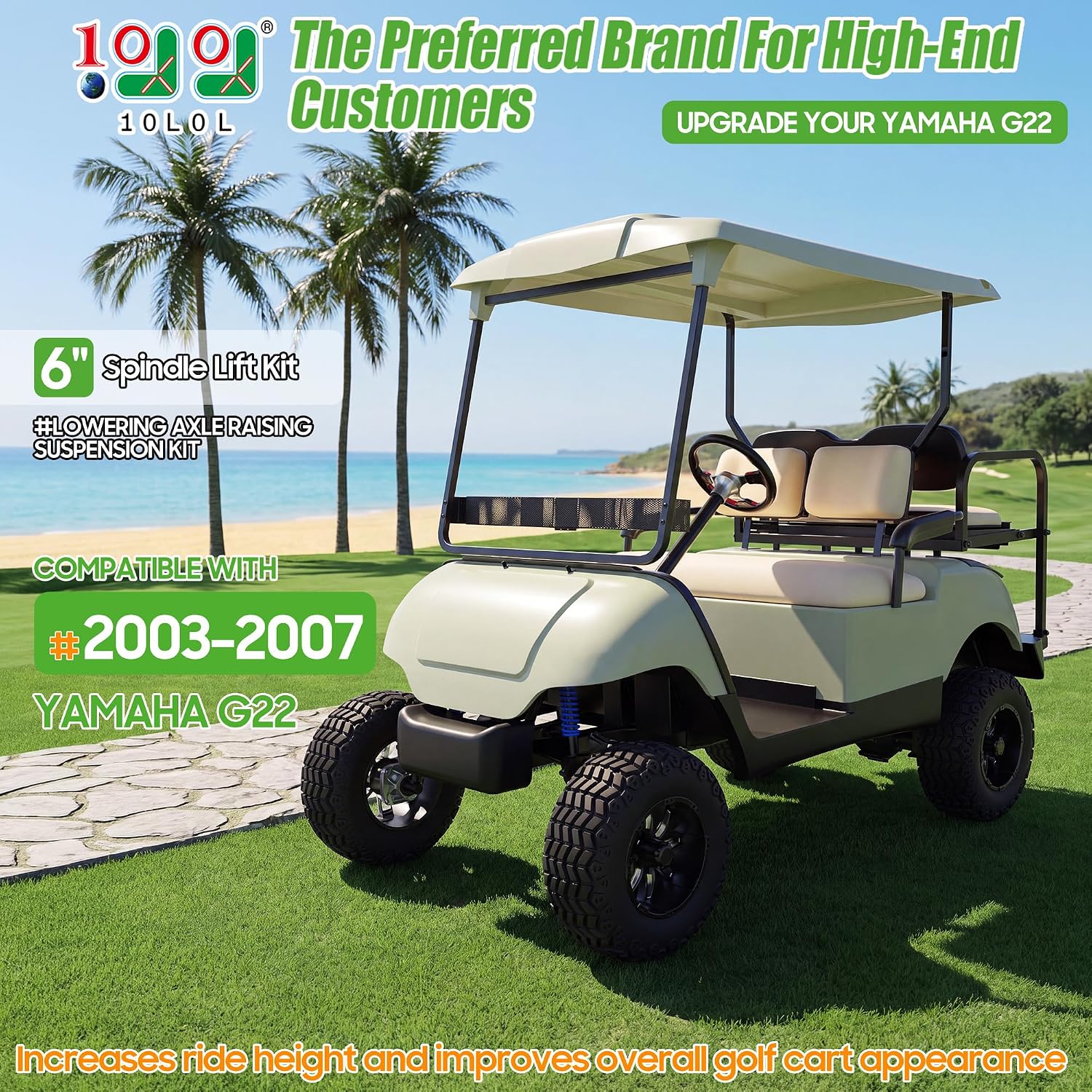 6 Inch Golf Cart A-Arm Lift Kit for Yamaha G22