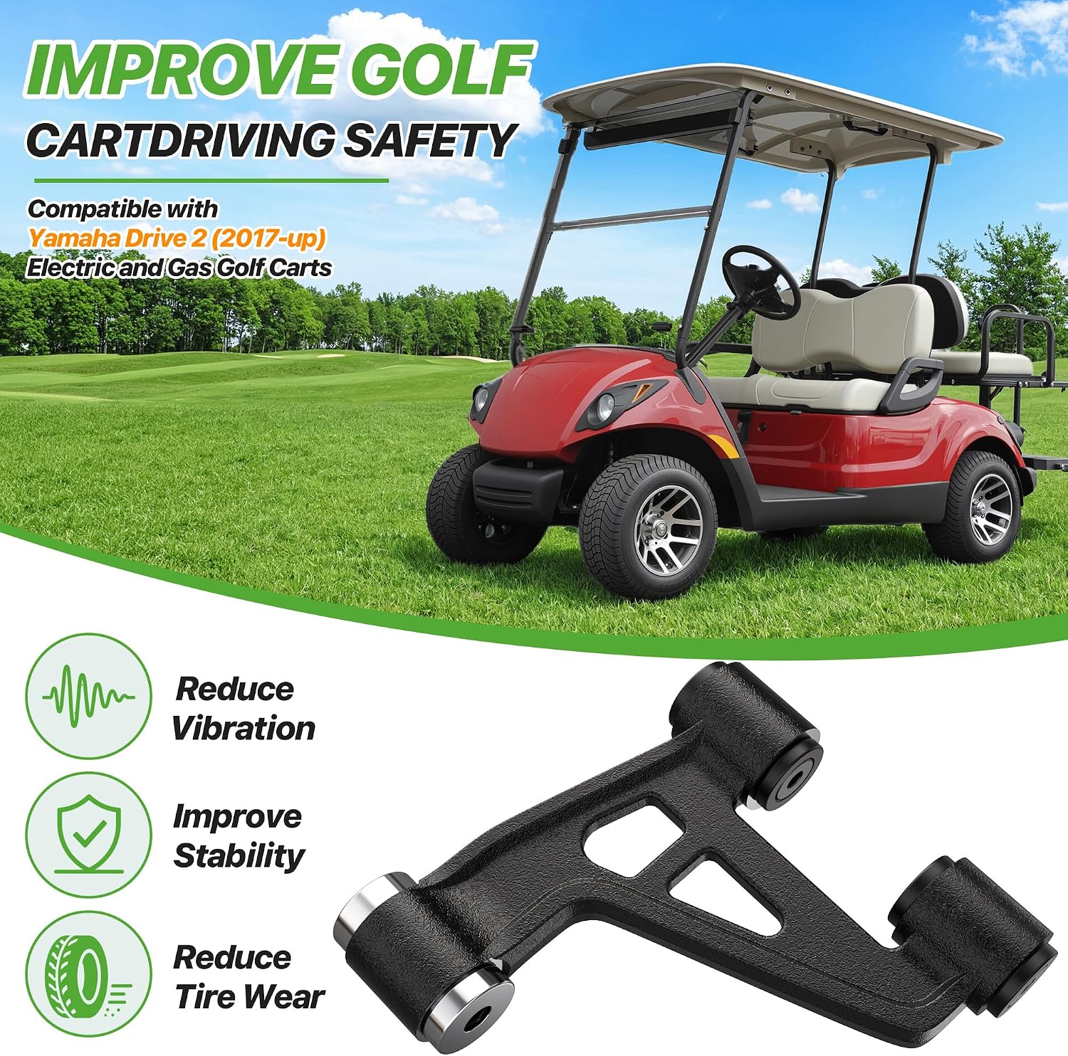Golf Cart Front Lower Control A-Arm Assembly
