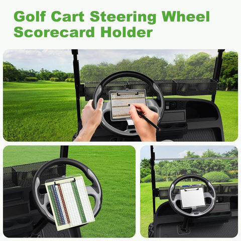Golf Cart Steering Wheel Scorecard Holder