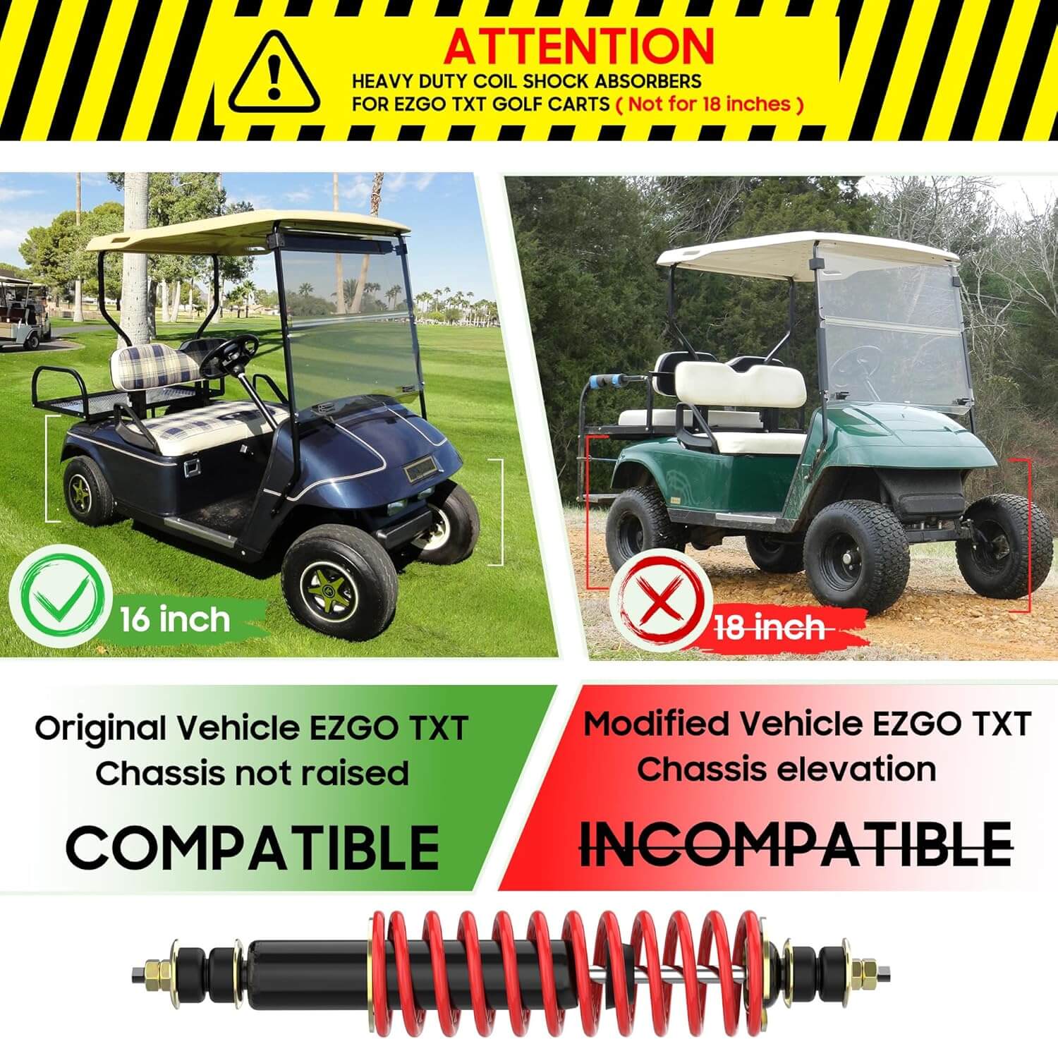 Golf Cart Shocks Absorber for EZGO Medalist TXT