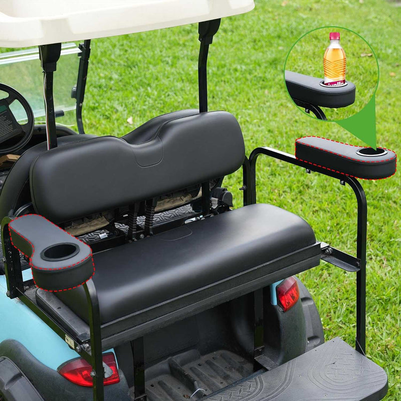 Golf cart armrest with cup holder suitable for Club Car, EZGO, Yamaha - 10L0L