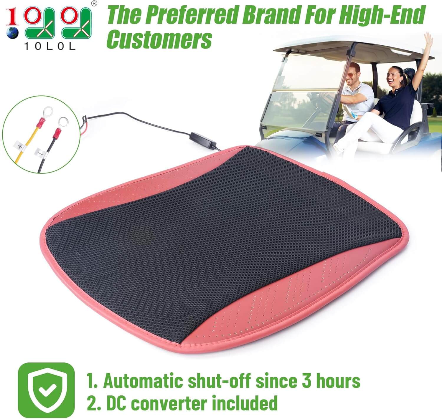 Golf Cart Heated Seat Cushion for Yamaha EZGO Club Car - 10L0L