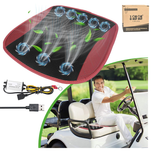 Upgraded black red ventilated seat cushion