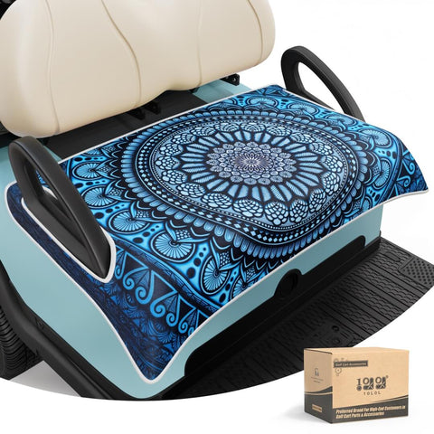 10L0L Golf Cart Seat Cover Blanket Mandala Flower B