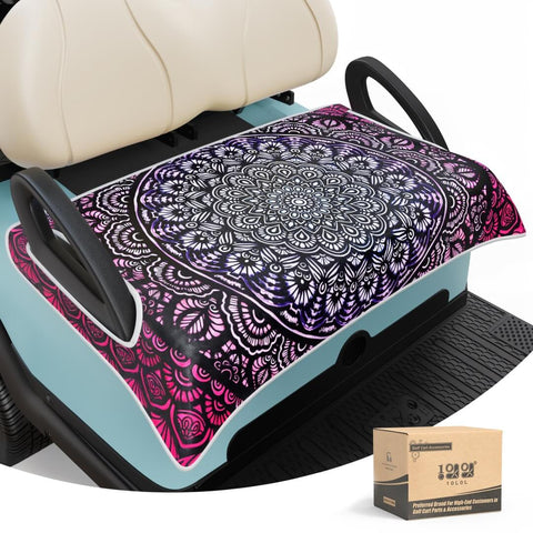 10L0L Golf Cart Seat Cover Blanket Mandala Flower D