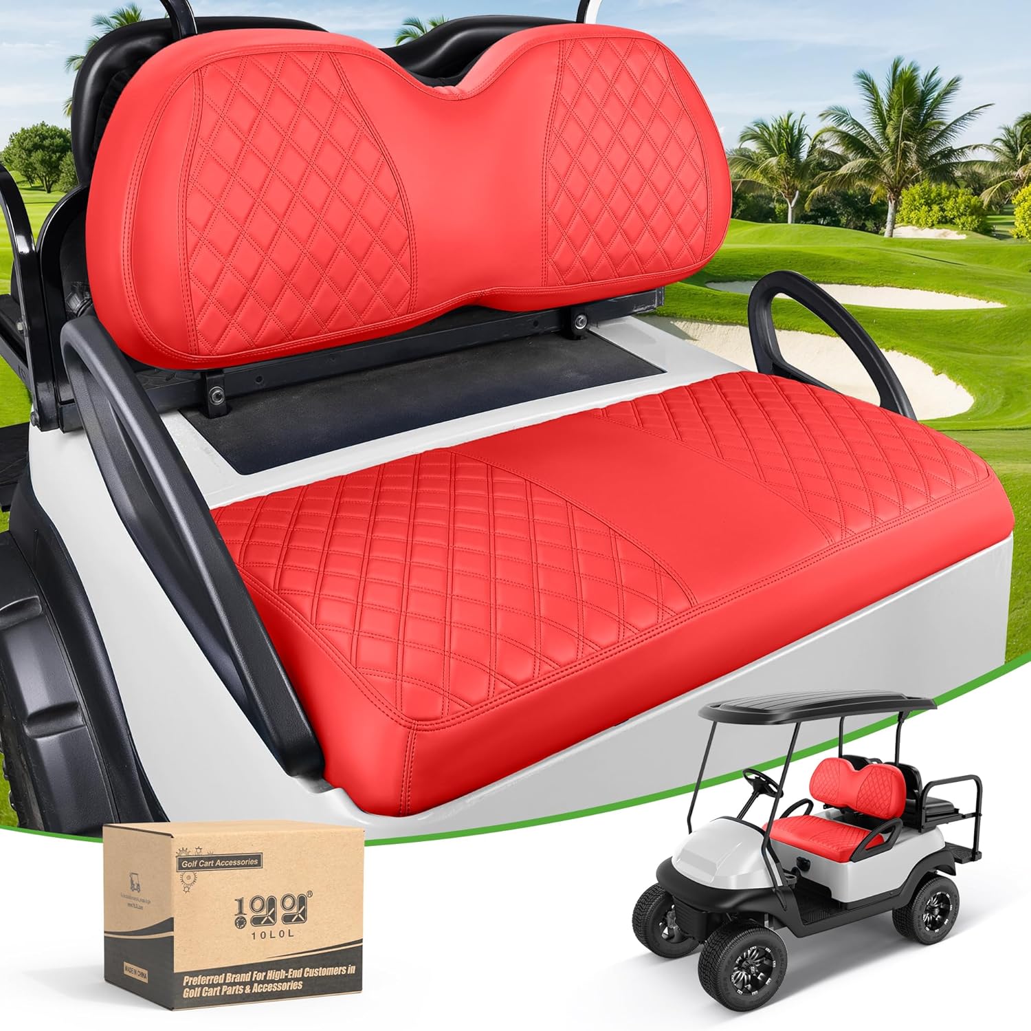 Club Car Precedent Front Seats Red