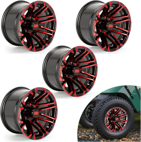 Red Golf Cart Tires Rims