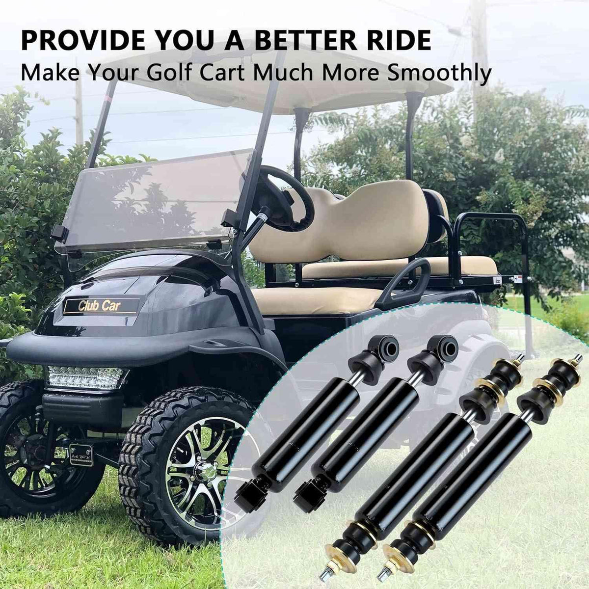 air shocks for club car golf cart