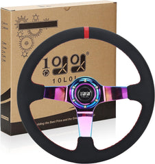 Purple golf cart steering wheel