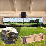 Extra Wide 270 Degree Adjustable Golf Cart Mirrors for EZGO Club Car Yamaha - 10L0L - 10L0L