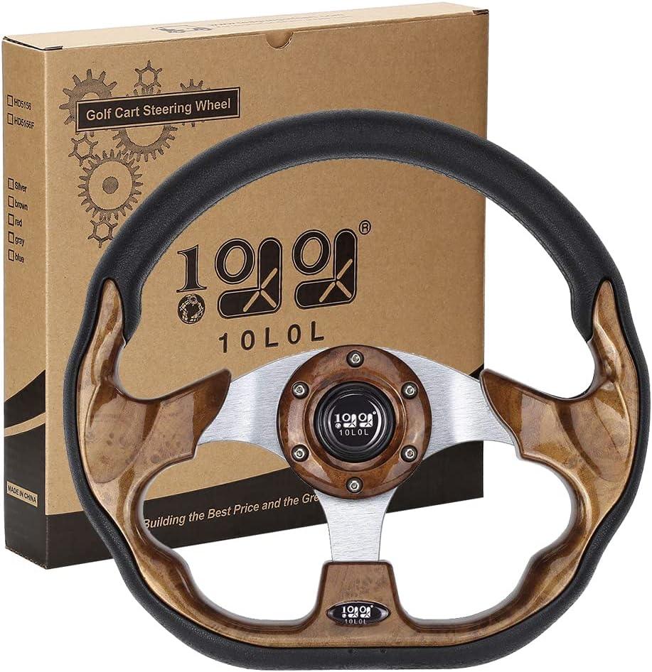 wooden golf cart steering wheel