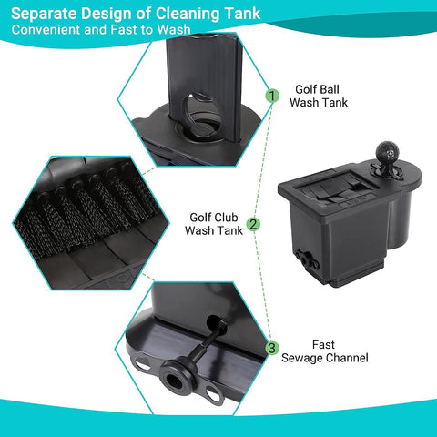 Golf Cart Ball Washer and Club Cleaning Kit