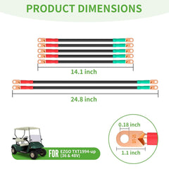 EZGO Club Car Golf Cart Battery Cable Size