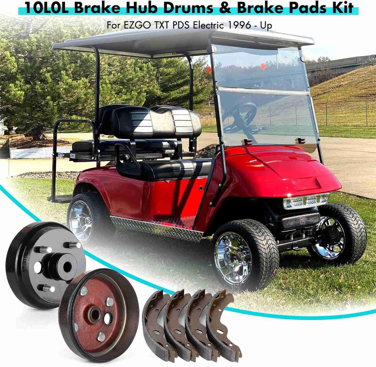 EZGO Golf Cart Brakes Kit Brake Drum & Pad