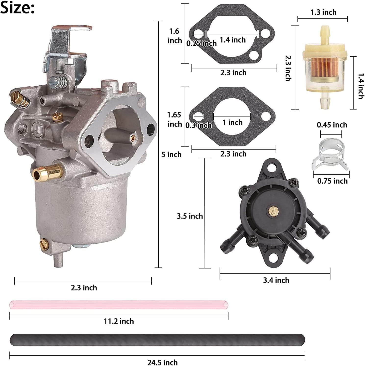 Club Car golf cart carburetor Size