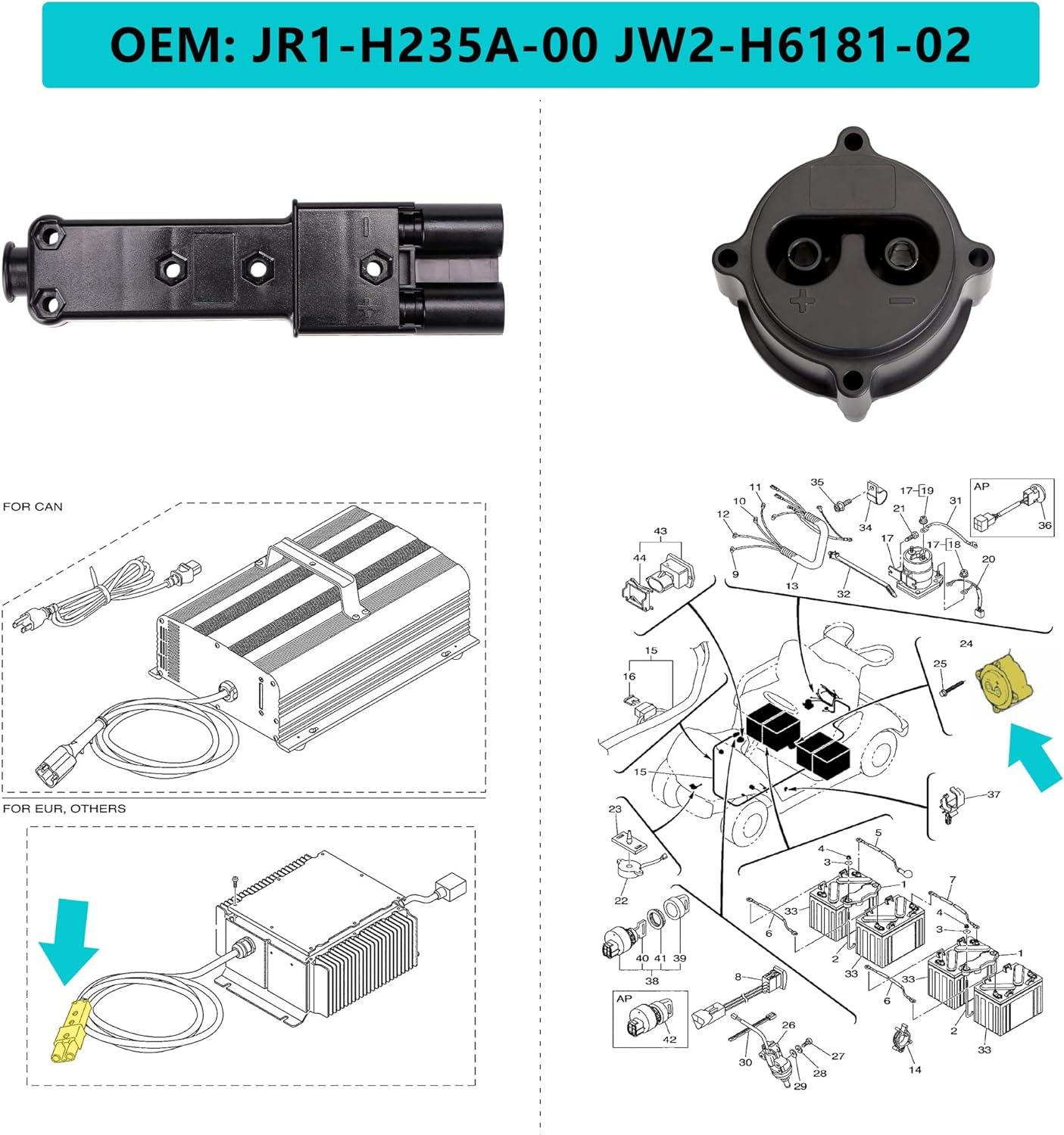 Golf Cart Charger Plug Socket Kit Wiring Diagram