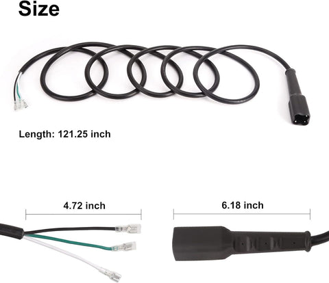 Golf Cart DC Charger Power Socket Dimensions