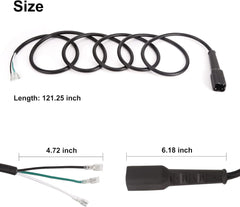 Golf Cart DC Charger Power Socket Dimensions