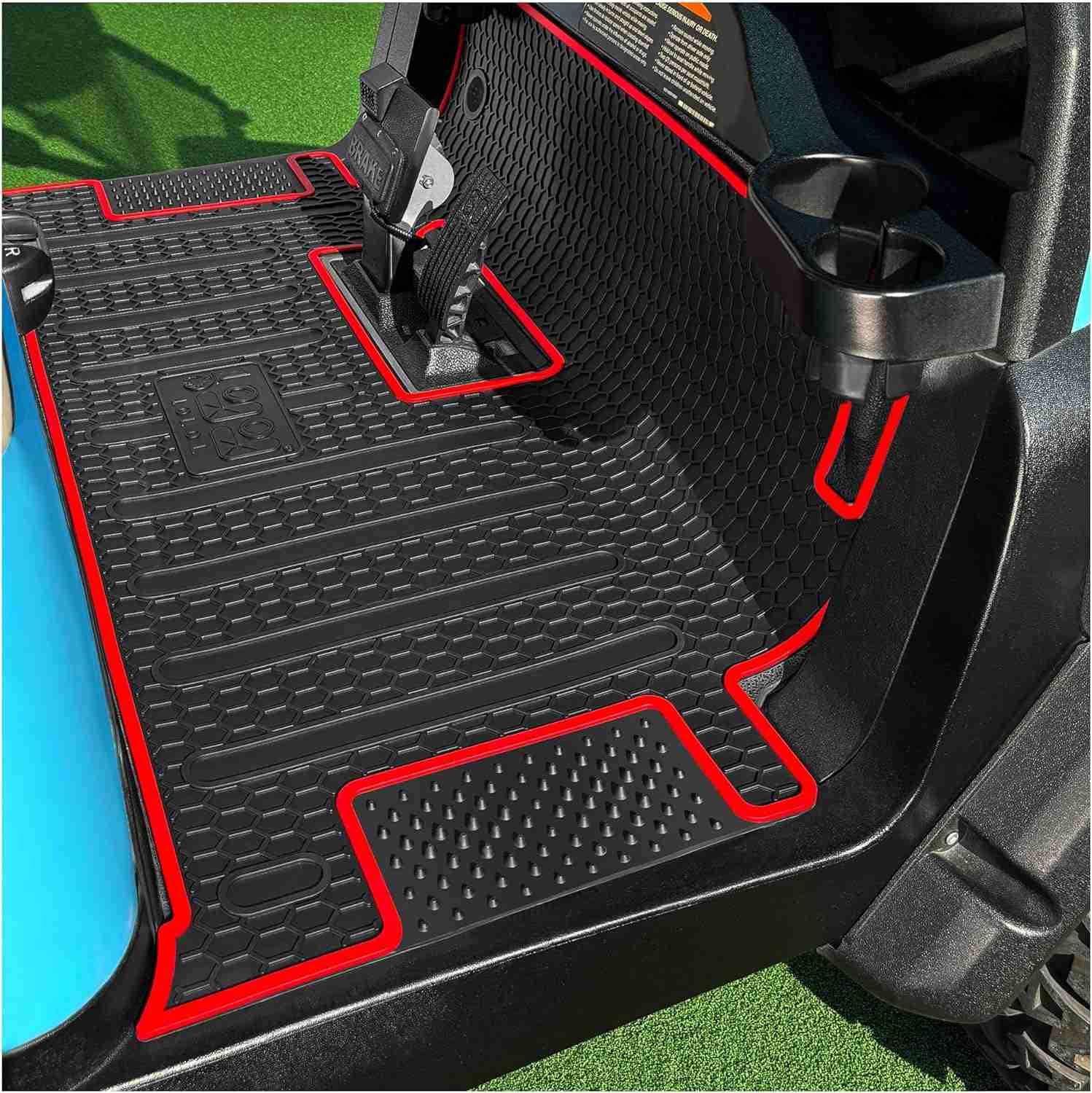 Golf Cart Mat-Premium Rubber Mat Heavy Duty Non-Slip 