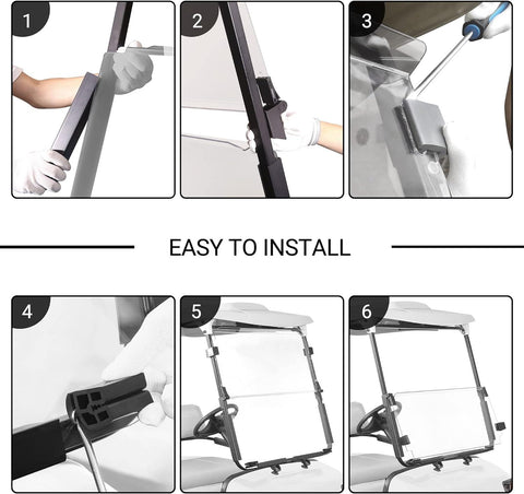 Golf Cart folding windshield for Yamaha G14 G16 G19 G&E 1995-2003 - 10L0L - 10L0L