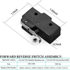 10l0l 36V  Heavy Duty Forward and Reverse Switch Assembly For 1994-UP EZGO TXT Electric