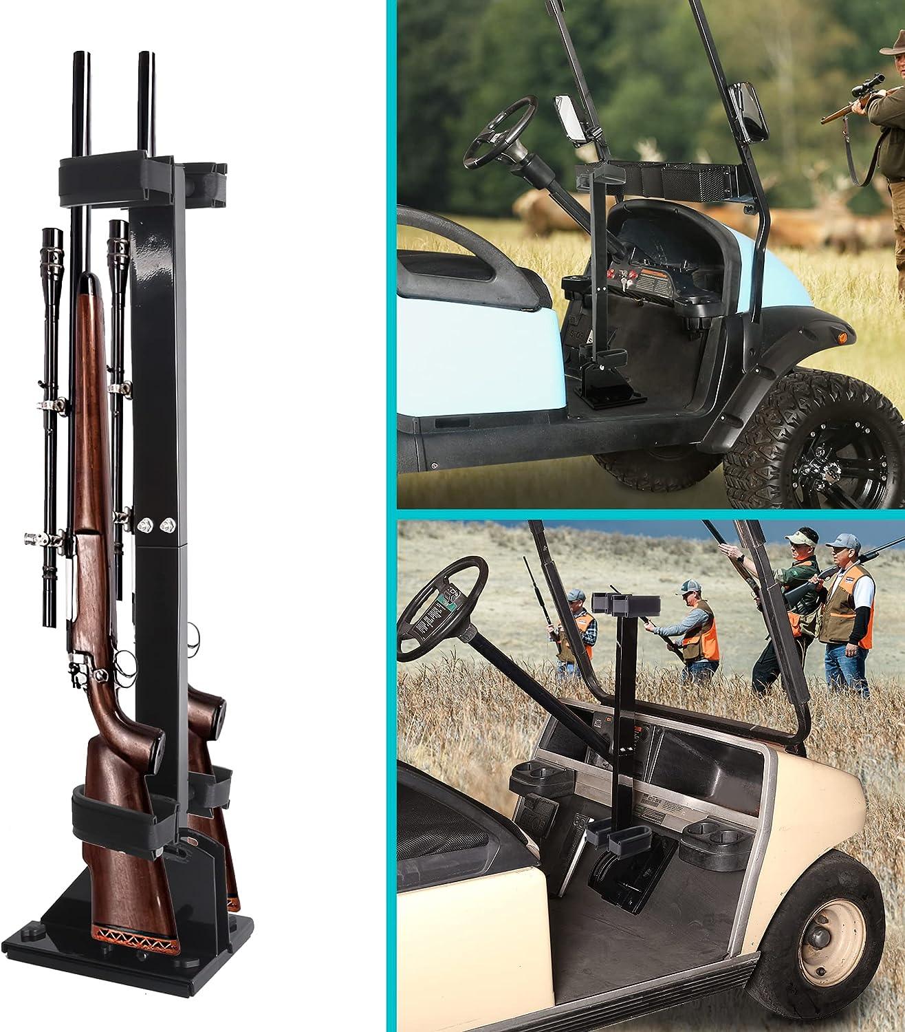 Golf Cart Gun Rack, Adjustable Gun Rack for Yamaha Club Car EZGO