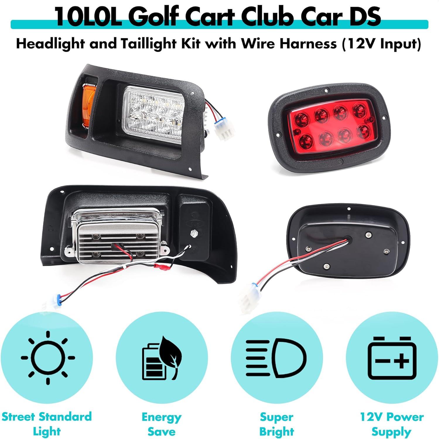 Golf Cart Headlight and Taillight for Club Car DS - 10L0L - 10L0L