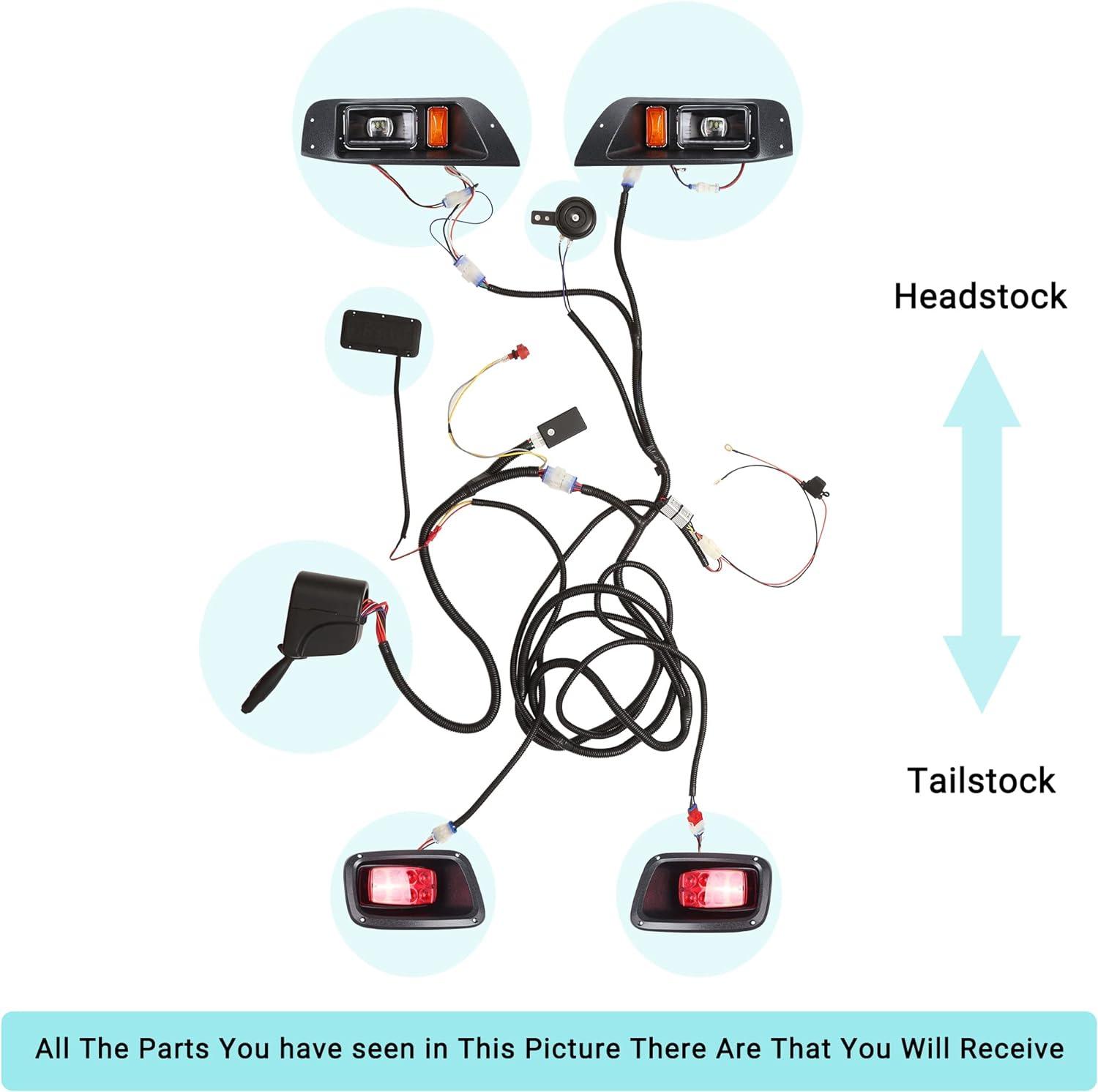 Golf Cart Lighting for EZGO TXT Light Kit