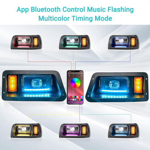 App Bluetooth Control Music FlashingMulticolor Timing Mode