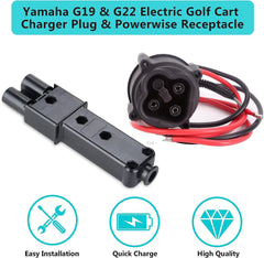 10L0L Golf Cart MAC DC 48V Charger Plug & Powerwise 