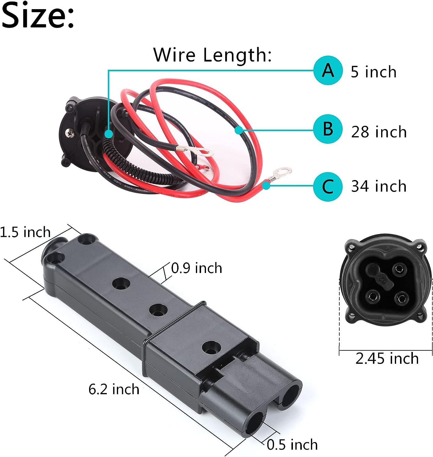 Golf Cart Charger Plug & Powerwise Receptacle Size