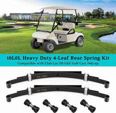 Golf Cart Rear Heavy Duty 4-Leaf Springs Kit for Club Car DS 1982-up