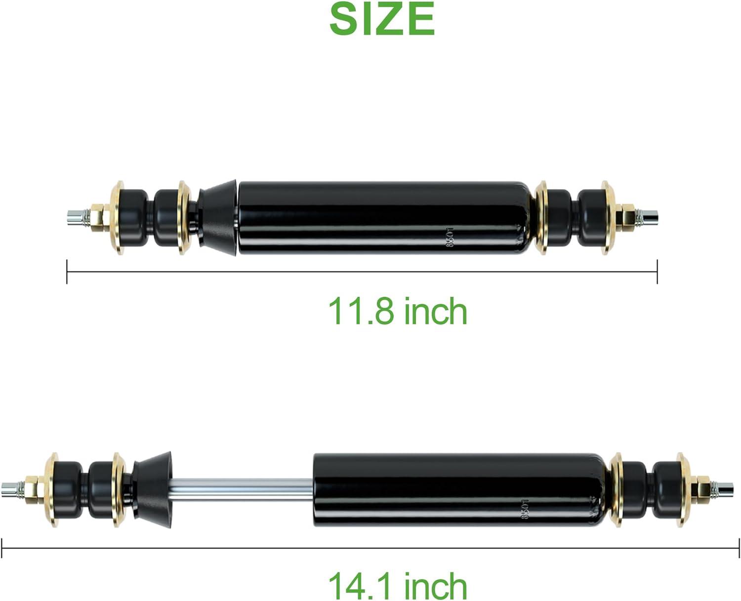 golf cart rear shocks dimensions