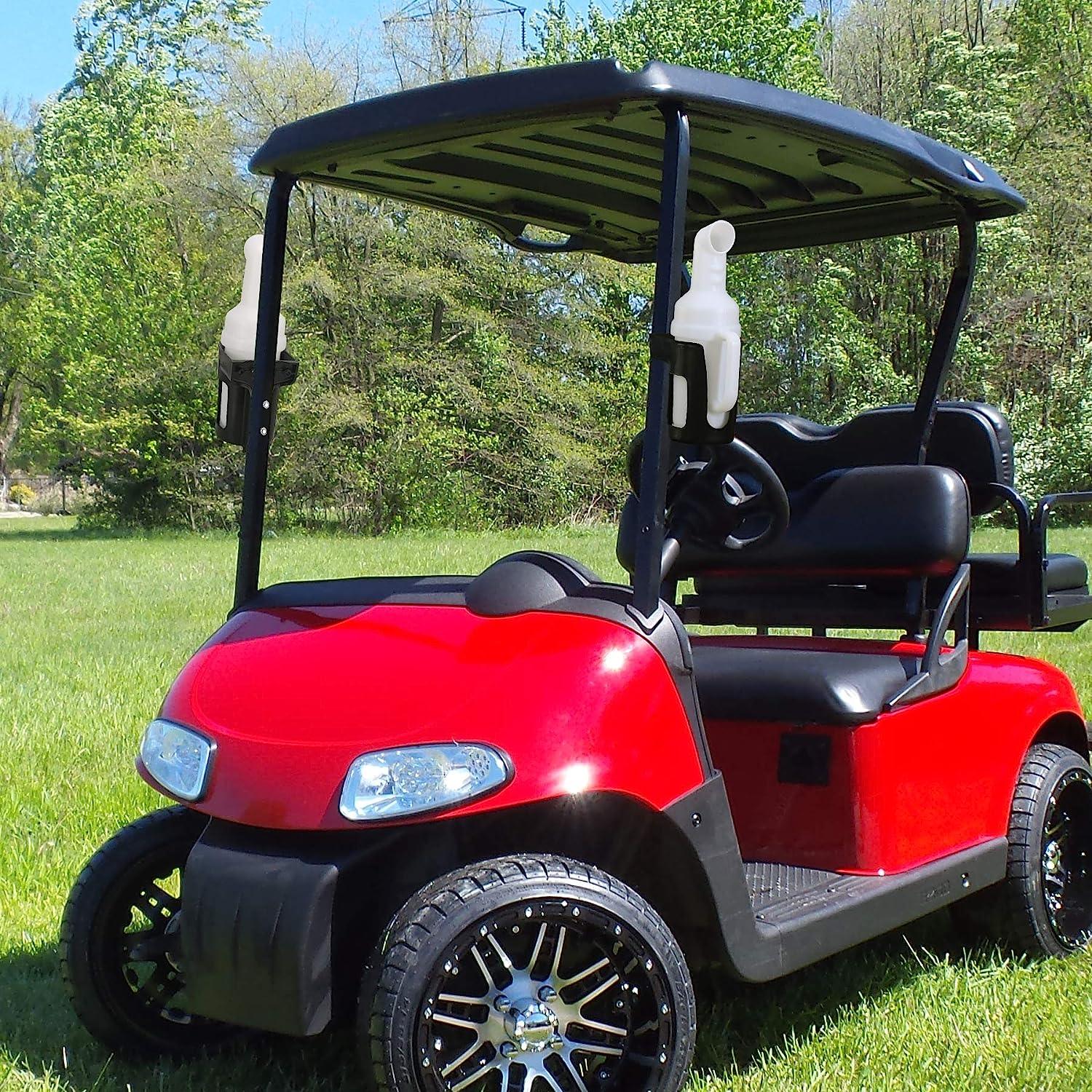 Golf cart sand bottle with holder