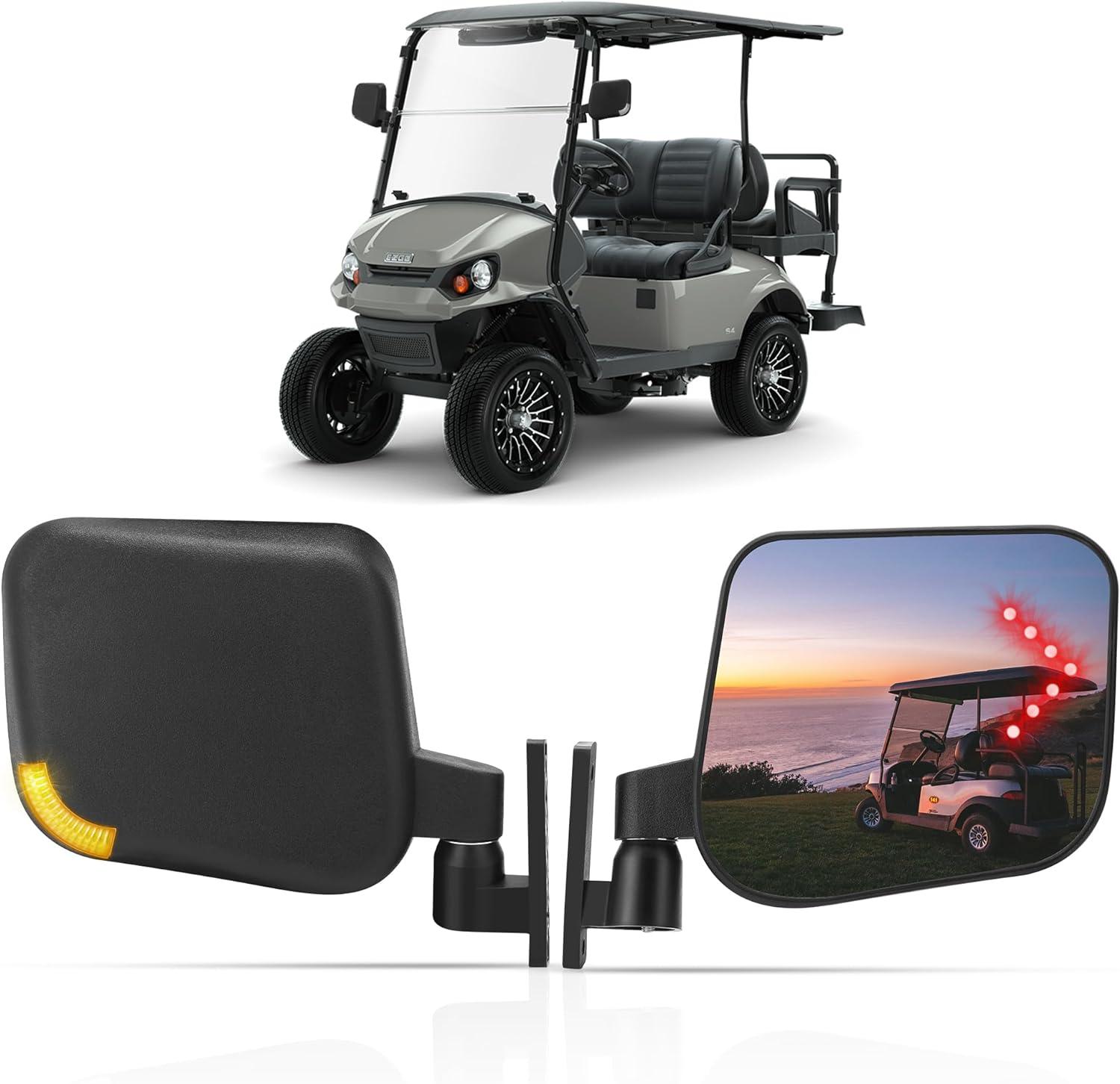 Golf Cart Side Mirrors with Turn Signals for EZGO Club Car Yamaha - 10L0L - 10L0L