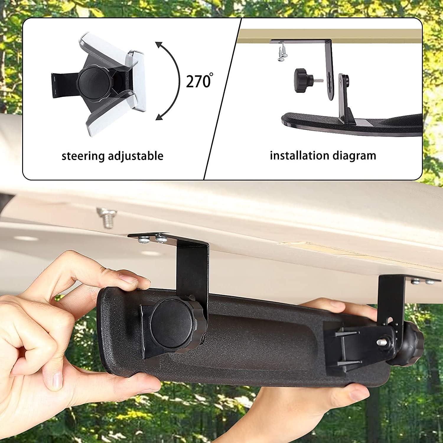 Golf cart rear view mirror adjustment